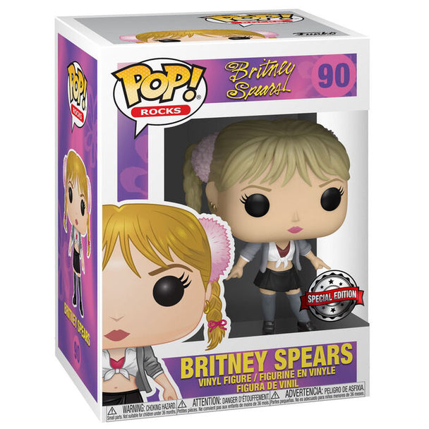 T-shirt Britney Spears One More Time blanc avec logo officiel FUNKO visible sur le devant