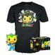Set exclusif FUNKO DC Comics avec figurine POP Batman et Joker posée sur socle noir