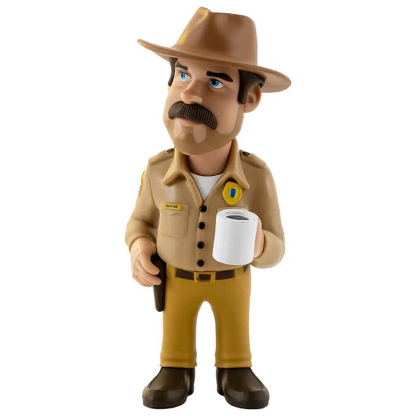 Vue de face de la figurine Hopper MINIX avec détails précis du visage et de la tenue