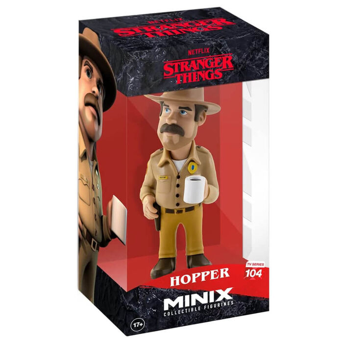Figurine de Hopper de la série Stranger Things en pose dynamique, hauteur 12 cm, par MINIX
