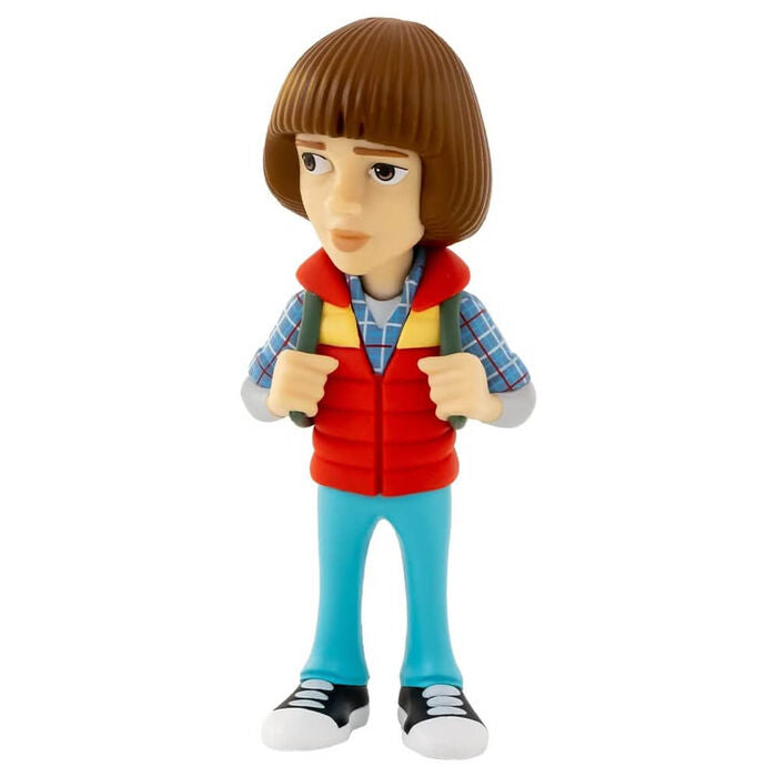 Détail du visage de la figurine Will Stranger Things Minix avec peinture précise et expression réaliste