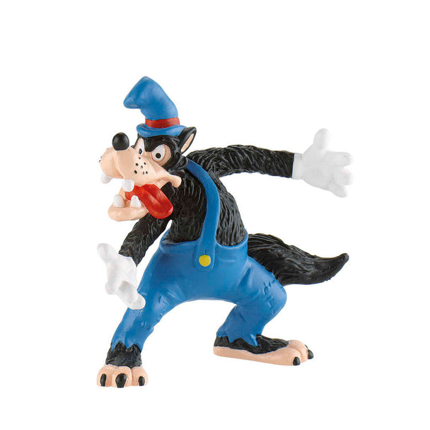 Figurine détaillée du Grand Méchant Loup de 8 cm inspirée du conte Les Trois Petits Cochons par BULLYLAND.