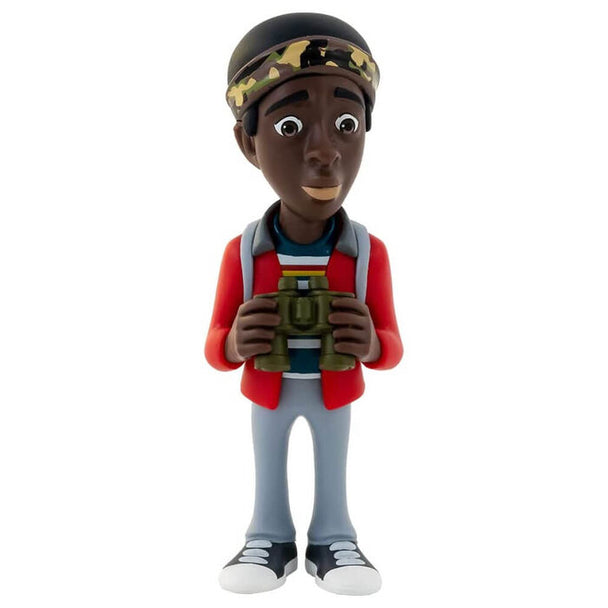 Profil gauche de la figurine Lucas Stranger Things MINIX montrant son expression