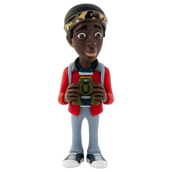Profil gauche de la figurine Lucas Stranger Things MINIX montrant son expression