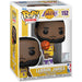 Figurine Funko POP de LeBron James en tenue des Los Angeles Lakers posée sur un fond blanc