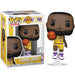 Boîte cadeau officielle de la figurine Funko POP LeBron James avec logo NBA et Lakers visible