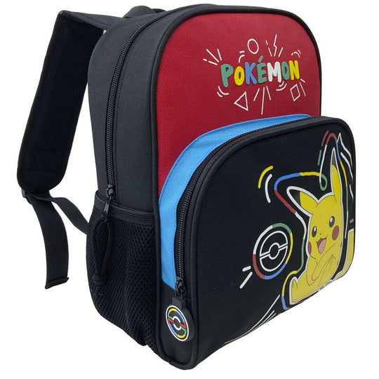Vue de dos du sac à dos Pokémon Pikachu montrant les bretelles ajustables et rembourrées