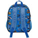 Détail du compartiment principal zippé du sac à dos Sonic The Hedgehog avec doublure intérieure visible