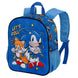 Sac à dos Sonic The Hedgehog avec deux poches latérales en filet, parfait pour ranger une bouteille d'eau