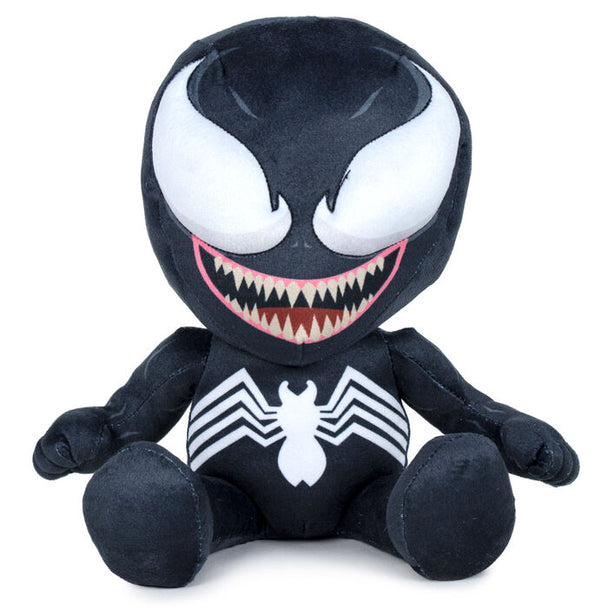 Peluche Venom Marvel de 30 cm, jouet officiel super-héros avec détails précis et tissu doux.