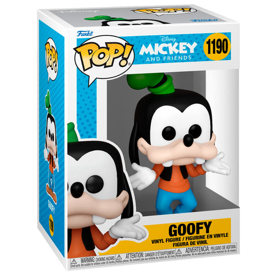 Figurine Funko POP Goofy Disney Classics en vinyle de 9 cm, vue de face dans sa boîte cadeau