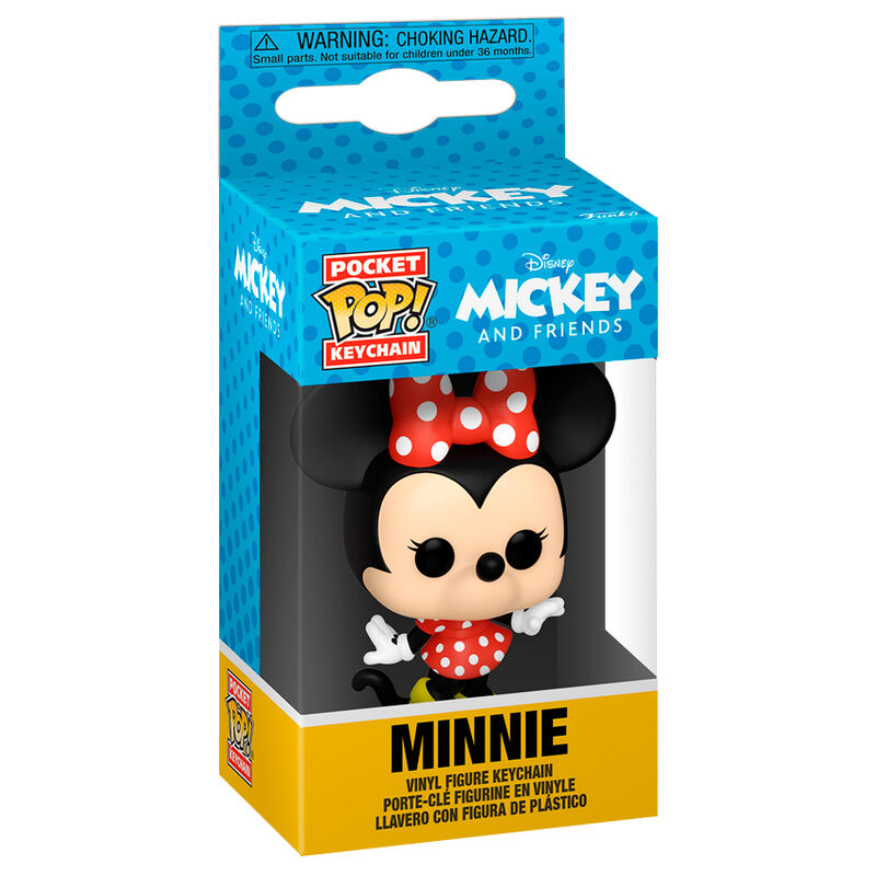 Porte-clés Pocket POP Minnie Mouse Disney Classics FUNKO vue de face avec détails colorés
