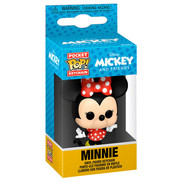 Porte-clés Pocket POP Minnie Mouse Disney Classics FUNKO vue de face avec détails colorés