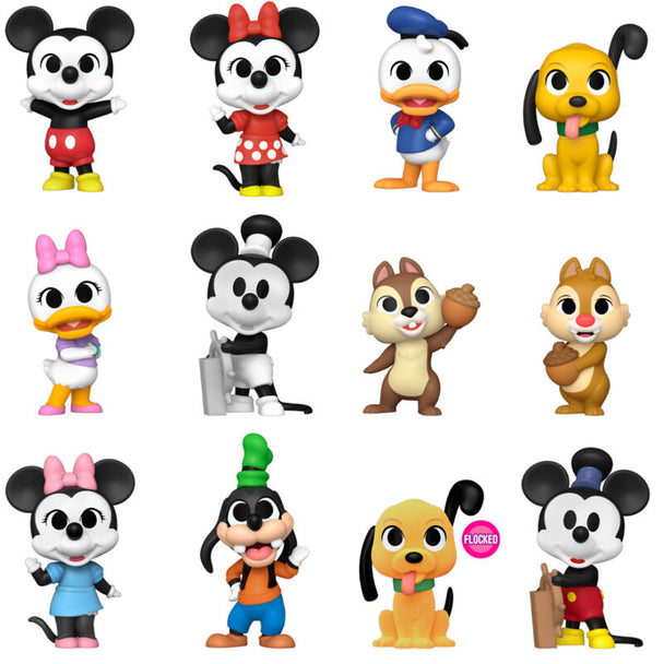 Boîte ouverte contenant une figurine Mystery Minis Disney Classics Funko, dévoilant un personnage Disney classique