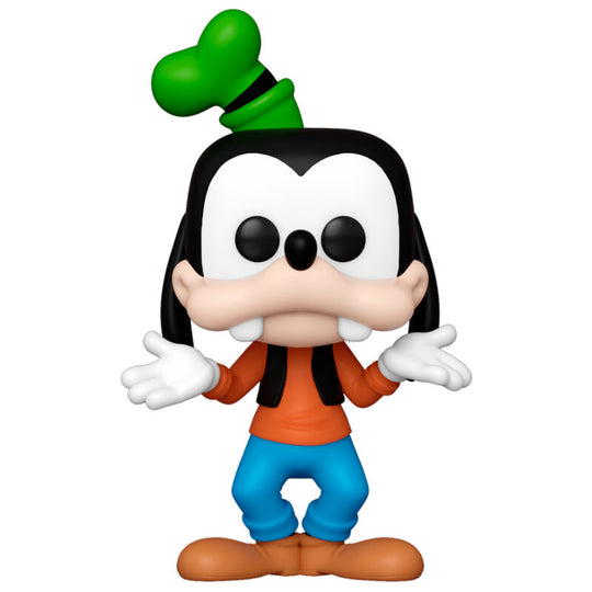 Détail de la figurine Funko POP Goofy avec ses couleurs vives et son design fidèle au personnage Disney