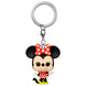 Zoom sur le porte-clés Minnie Mouse Pocket POP montrant les finitions et l'attache métallique