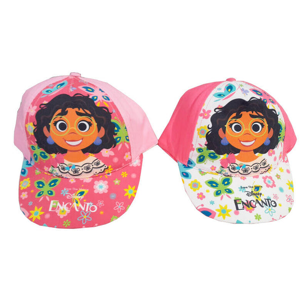 Casquette Disney Encanto en coton blanc avec logo coloré, taille enfant 52-54.