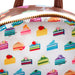 Vue latérale montrant la profondeur et la forme compacte du sac à dos Loungefly Disney