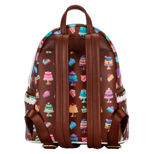 Image de dos avec les bretelles réglables du sac à dos Disney Princess Cakes Loungefly