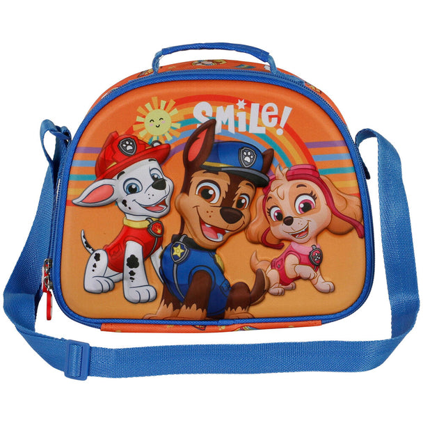 Poignée renforcée et fermeture éclair du sac à déjeuner Paw Patrol KARACTERMANIA en gros plan