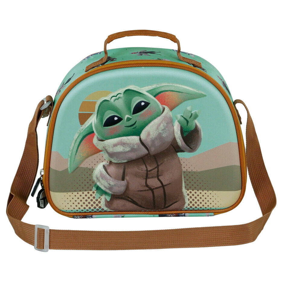 Lunch bag Star Wars The Mandalorian avec design 3D Grogu en relief sur la face avant