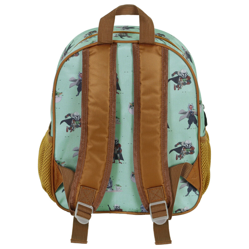 Vue arrière du sac à dos KARACTERMANIA Grogu avec bretelles réglables et rembourrées