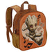 Détail du compartiment principal zippé du sac à dos 3D Marvel I am Groot avec doublure intérieure