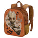 Vue latérale du sac à dos 3D Marvel I am Groot Soundtrack montrant la forme compacte et les bretelles