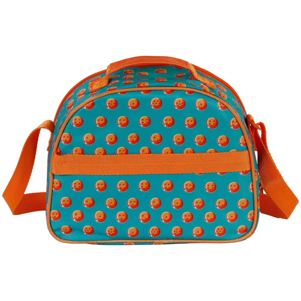 Vue intérieure du sac à déjeuner Dragon Ball Blue 3D montrant la doublure isolante et le compartiment unique