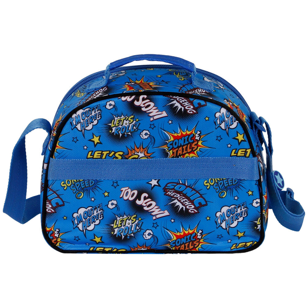Intérieur du sac repas Sonic The Hedgehog avec doublure isolante et compartiment unique spacieux
