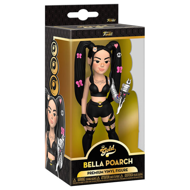Figurine Funko Pop Vinyl Gold Bella Poarch vue de face avec détails dorés brillants