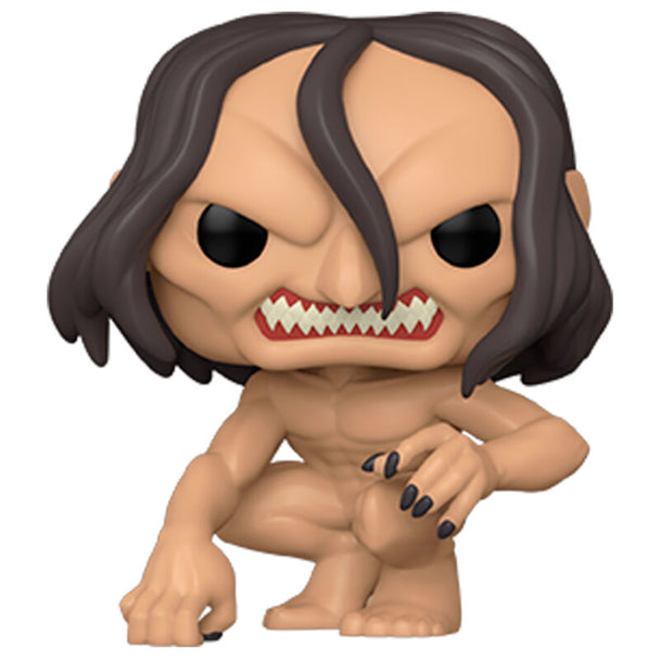 Gros plan sur les détails précis de la figurine Funko POP Ymir Titan avec peinture soignée et expression fidèle