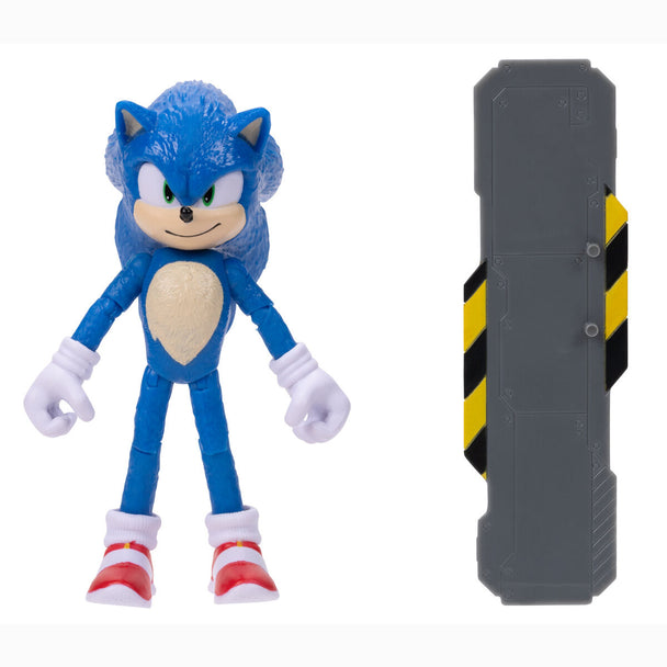 Profil gauche de la figurine Sonic the Hedgehog 2 JAKKS PACIFIC en plastique coloré