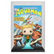 Zoom sur la tête et les traits du visage de la figurine POP Aquaman Comic Cover FUNKO, mettant en valeur les détails du masque et costume.