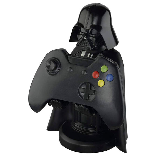 Vue latérale du support Dark Vador montrant la fixation sécurisée d'une manette Xbox Series X