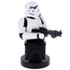 Vue latérale du support câble Stormtrooper Star Wars avec smartphone posé dessus