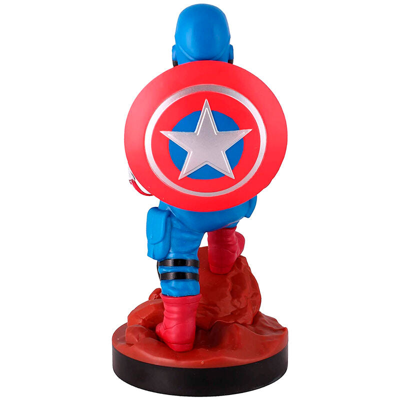 Support Marvel en plastique rigide avec détails Captain America, prêt à accueillir un smartphone