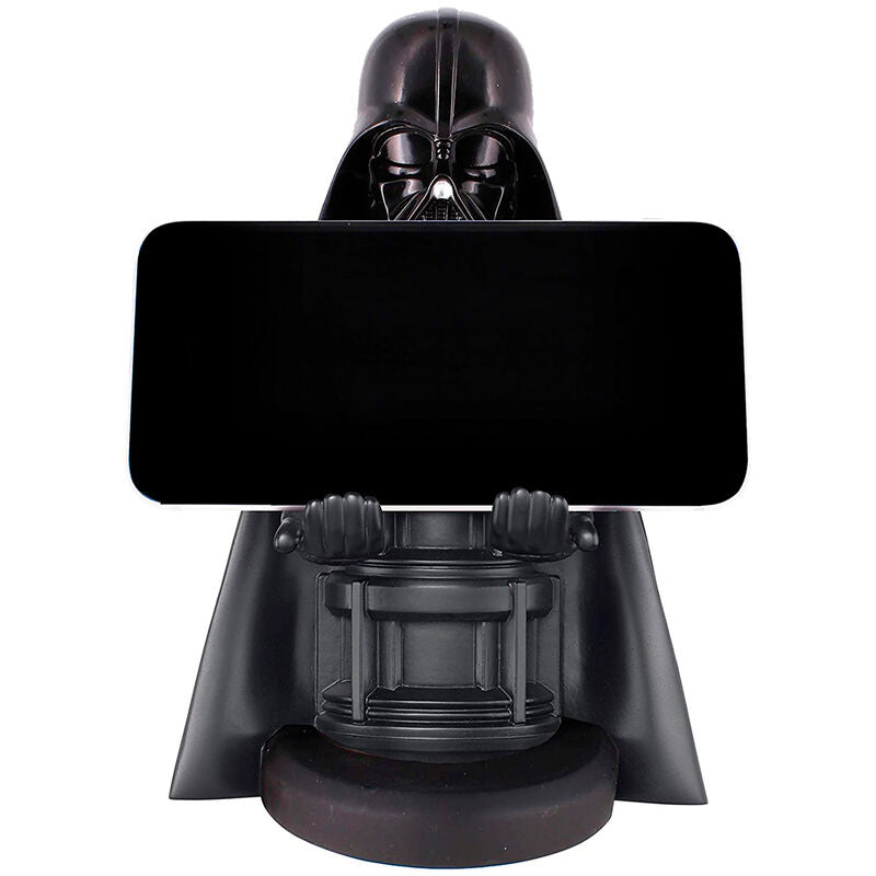 Support EXQUISITE GAMING Dark Vador avec smartphone posé dessus, compatible iPhone