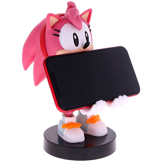 Image du support câble Sonic Amy Rose avec plusieurs manettes et télécommande compatibles