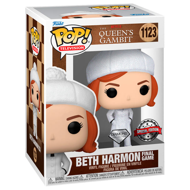 Figurine Funko POP Beth Harmon Queens Gambit édition finale en boîte cadeau vue de face