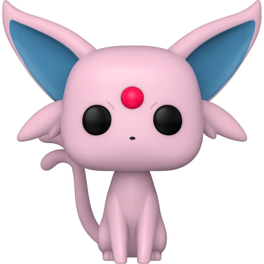 Vue de profil de la figurine Funko POP Espeon Pokémon montrant son design fidèle et sa finition soignée