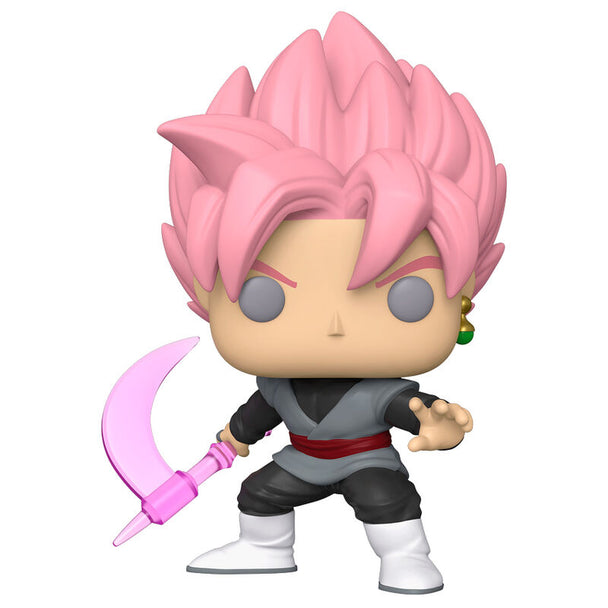 Détail de la tête de la figurine Goku Black Super Saiyan Rose avec ses cheveux roses caractéristiques