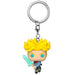 Vue rapprochée du porte-clés Trunks Super Saiyan avec détails précis de la figurine FUNKO