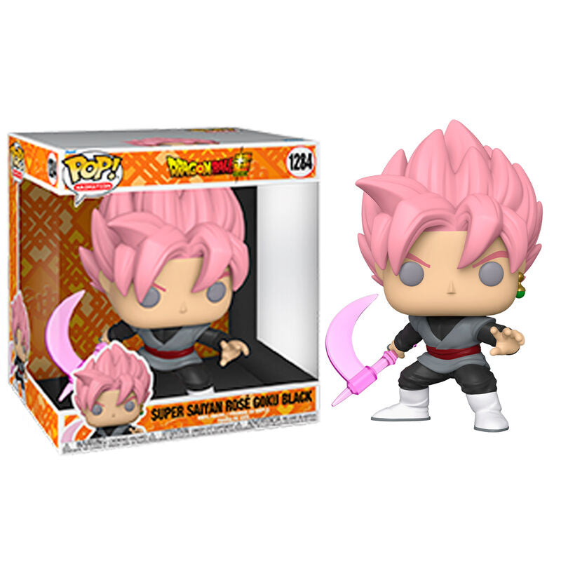 Vue latérale de la figurine Funko POP Goku Black Super Saiyan Rose montrant sa posture dynamique