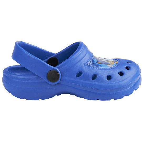 Détail du logo Sonic The Hedgehog imprimé sur la bride du sabot CERDÁ en taille 28/29