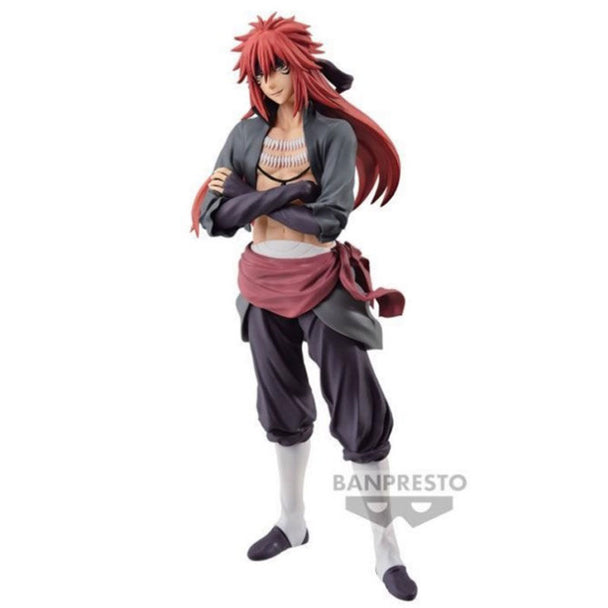 Figurine détaillée de Guy Crimson de That Time I Got Reincarnated as a Slime, hauteur 19 cm, par BANPRESTO.
