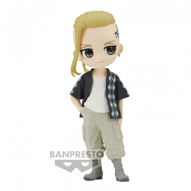 Figurine Tokyo Revengers Drake Q Posket en tenue décontractée vue de face, 14 cm