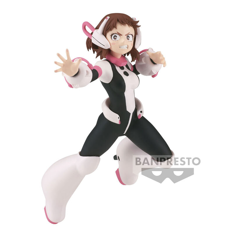 Figurine Ochaco Uraraka de My Hero Academia en pose dynamique, vue de face