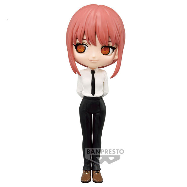 Figurine Makima Chainsaw Man Q Posket de 14 cm, vue de face avec détails précis et finition soignée.