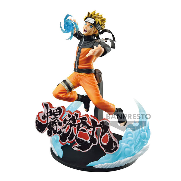 Figurine Naruto Uzumaki Vibration Stars de 21cm en position dynamique avec détails précis de BANPRESTO